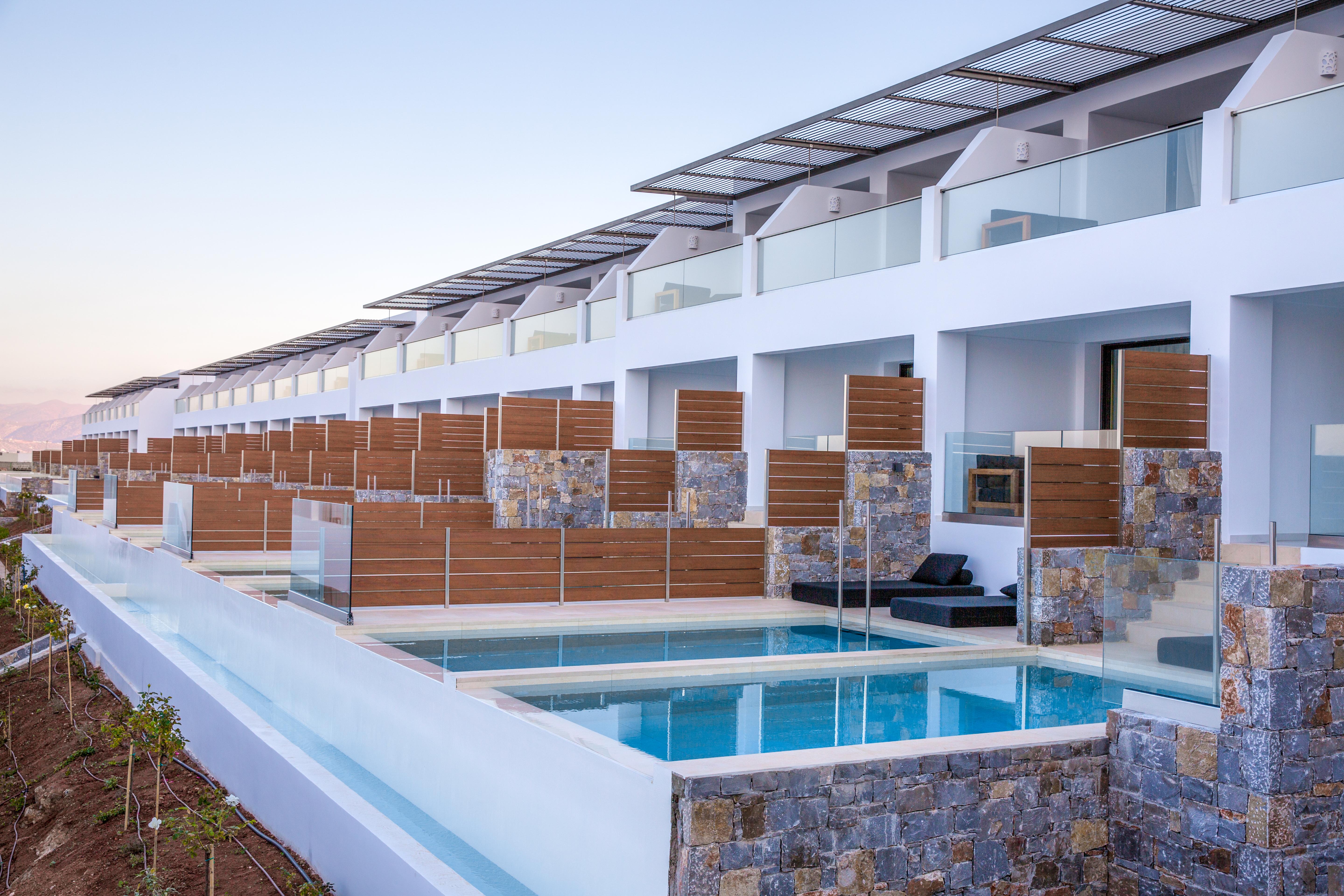 Abaton Island Resort & Spa Hersonissos  Esterno foto The hotel's private pools