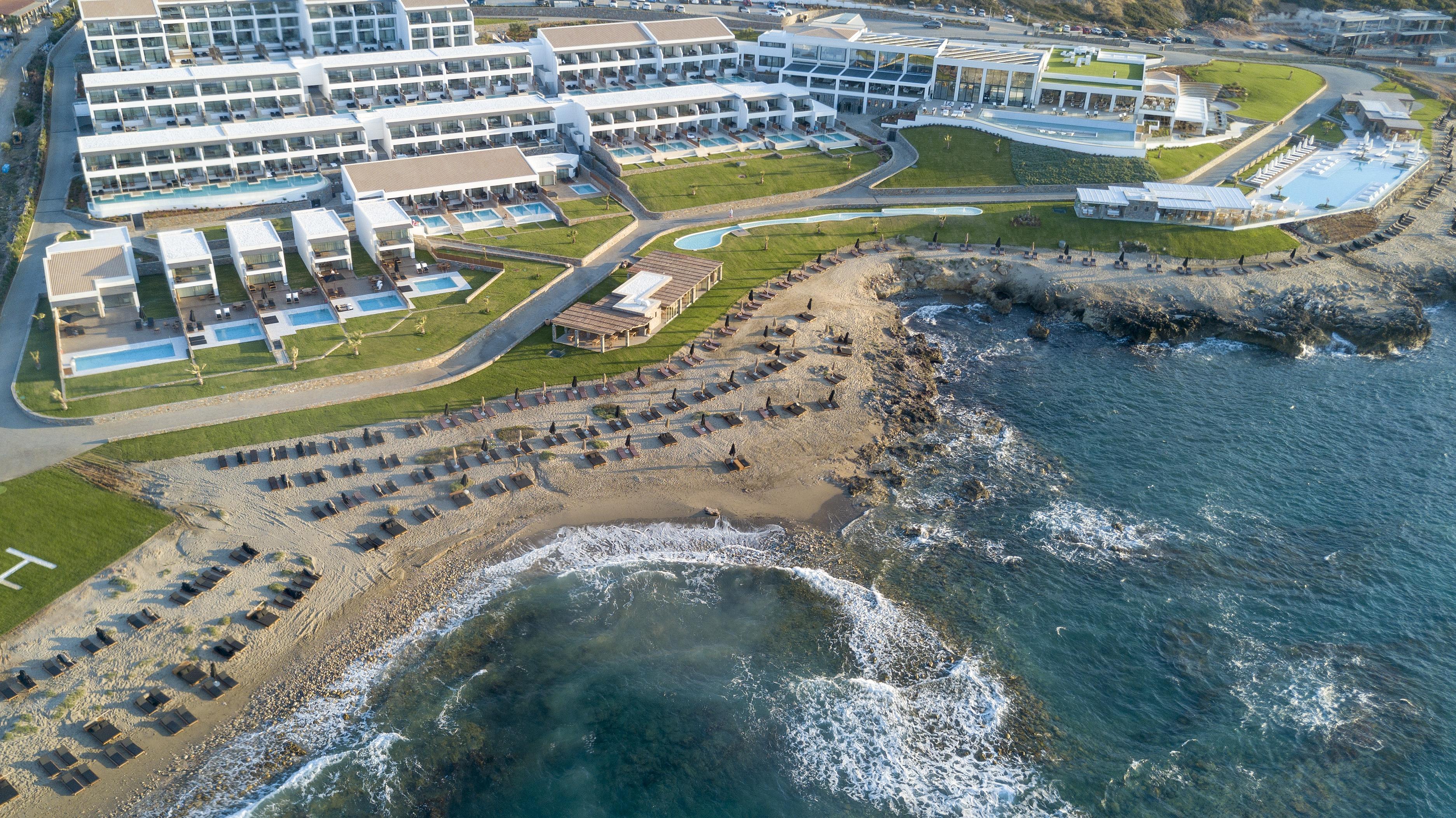 Abaton Island Resort & Spa Hersonissos  Esterno foto Aerial view of the hotel
