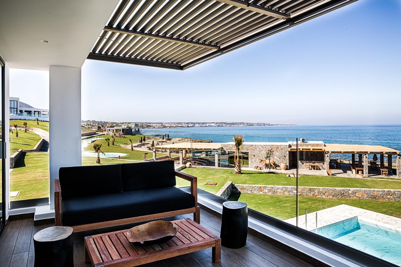 Abaton Island Resort & Spa Hersonissos  Esterno foto The view from a suite at the hotel