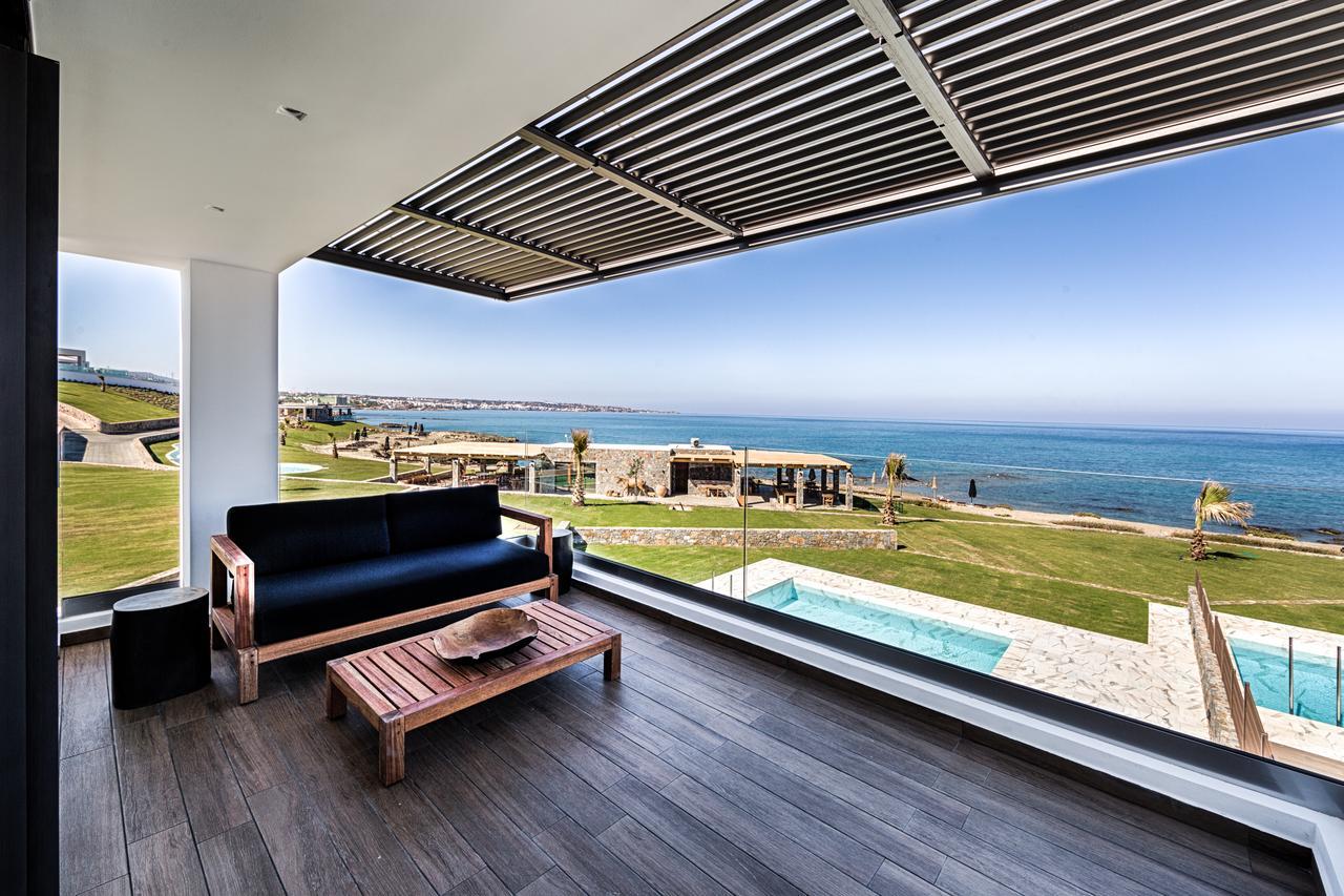 Abaton Island Resort & Spa Hersonissos  Esterno foto View from the balcony of a villa in the resort